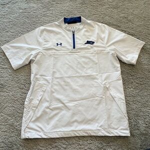 Under Armour White Men's Short Sleeve Windbreaker Quarter Zip